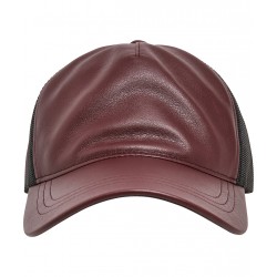 Plain Cap Synthetic leather trucker (6606LT) Flexfit by Yupoong