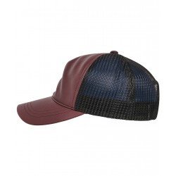 Plain Cap Synthetic leather trucker (6606LT) Flexfit by Yupoong