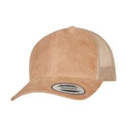 Plain Cap Imitation suede leather trucker cap (6606SU) Flexfit by Yupoong 282 GSM