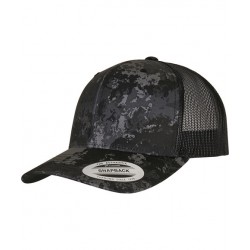 Plain Cap YP Classics® Veil Camo™ retro trucker cap (6606VC) Flexfit by Yupoong 156 GSM