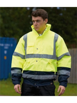 Plain HI-VIS TWO TONE PILOT JACKET DICKIES 320 GSM