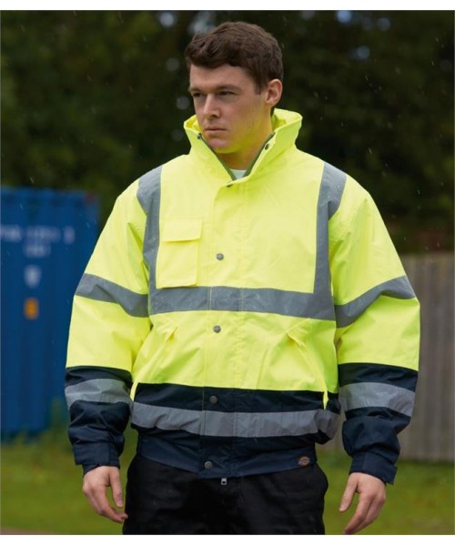 Plain HI-VIS TWO TONE PILOT JACKET DICKIES 320 GSM