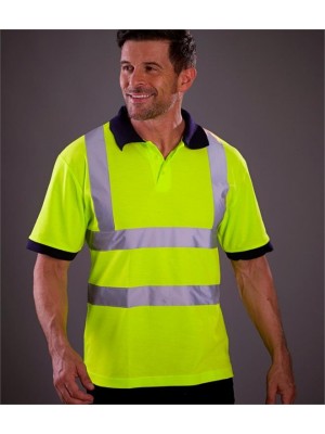 Plain HI-VIS POLO SHIRT YOKO 110 GSM