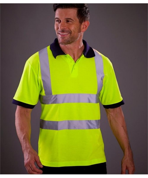 Plain HI-VIS POLO SHIRT YOKO 110 GSM