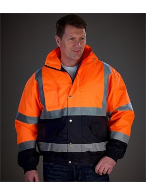 Plain HI-VIS TWO TONE BOMBER JACKET YOKO 300 GSM